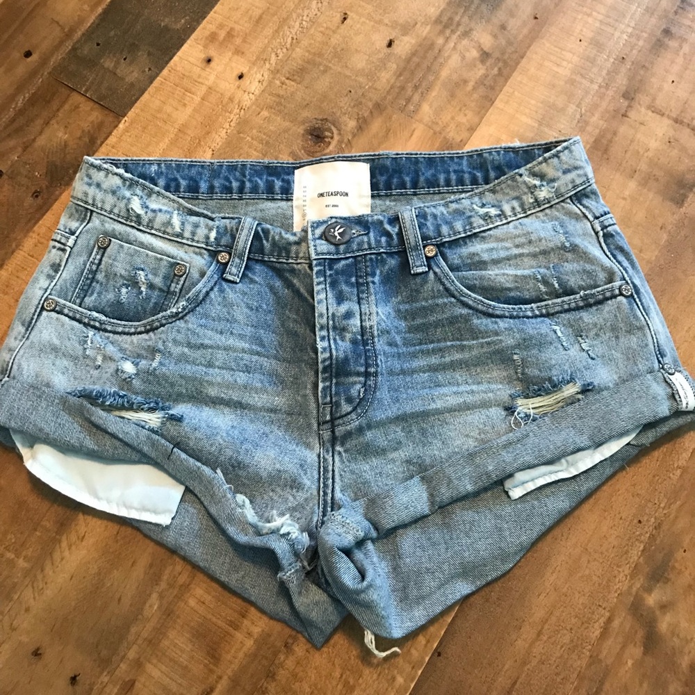 ONE TEASPOON Bandits denim shorts sz 28